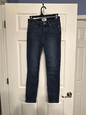 Paige Transcend Verdugo Mid Rise Ankle Skinny Jeans in indigo denim size 28